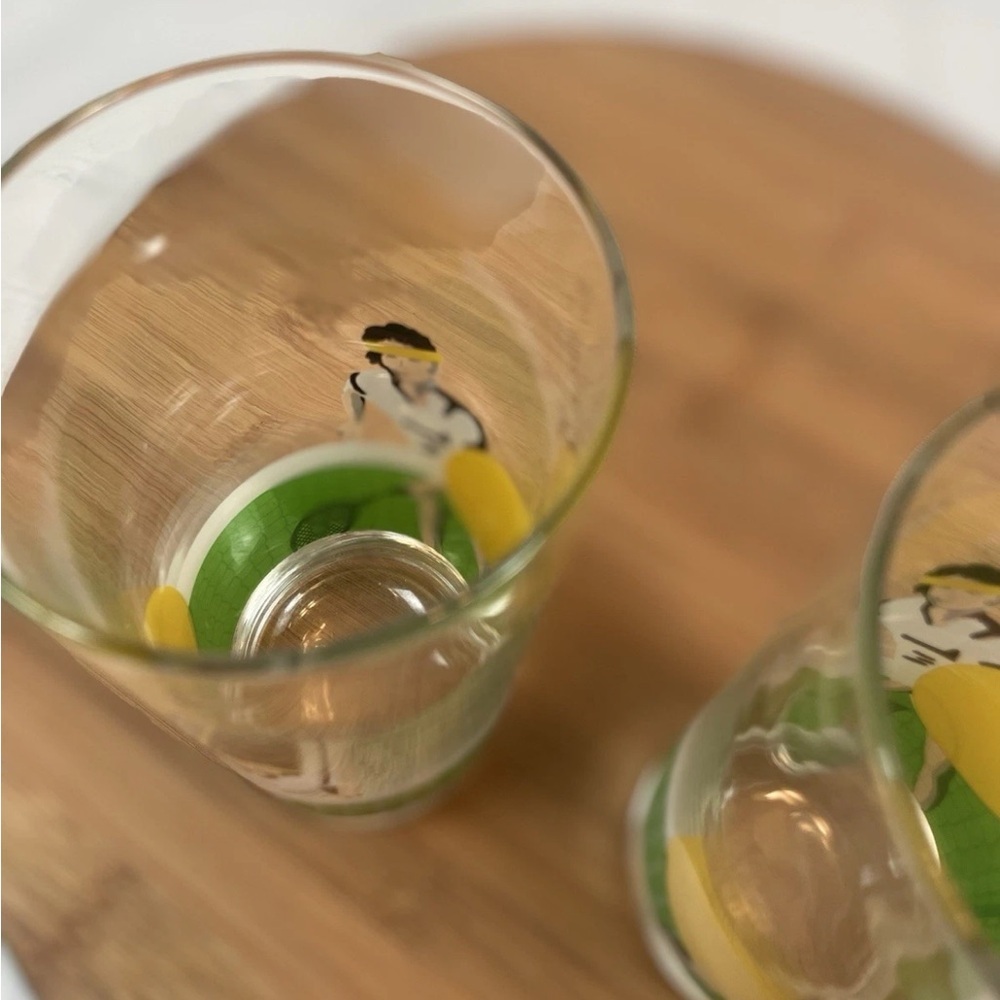 LIBBEY COOLER TUMBLER GLASSES‎ 14 OZ 80’s TENNIS VINTAGE SPORTS BAR CUPS - set 2 - Picture 8 of 12